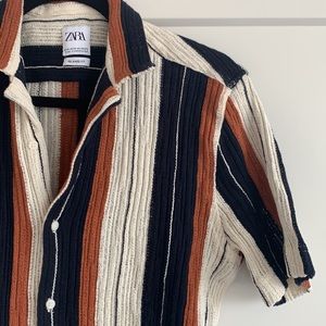 Zara men’s crochet shirt